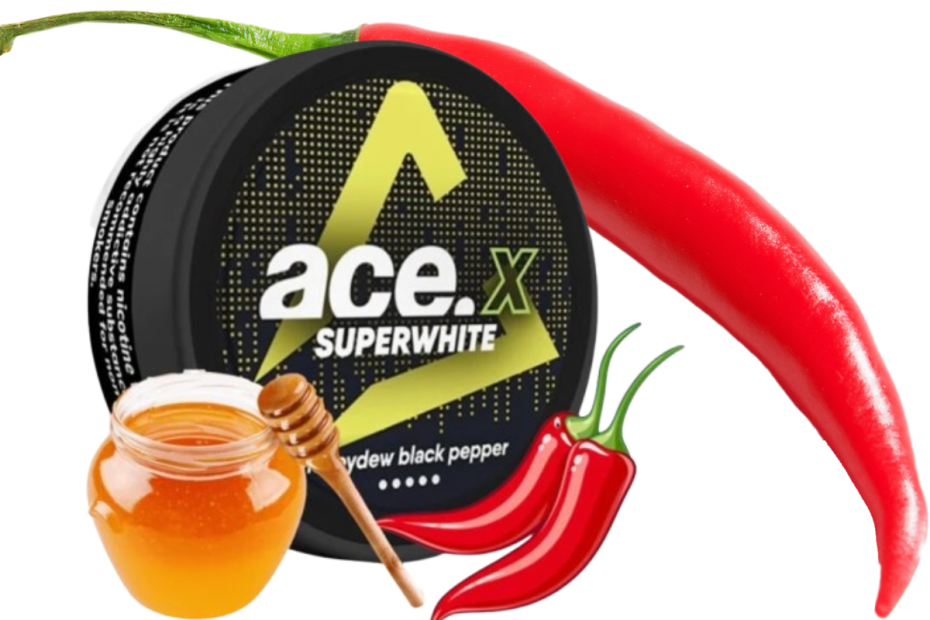 Experience the Bold Fusion: Ace X Honeydew Black Pepper Nicotine Pouches